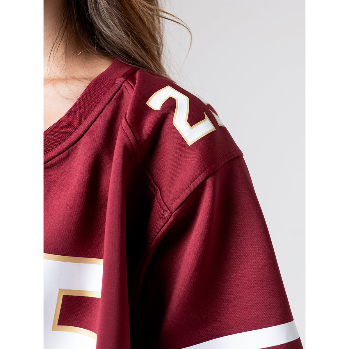Established & Co. Women's Seminoles #25 Crop Zip Jersey - Garnet